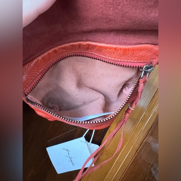 Free People We The Free Rider Red Leather Crossbody Bag - Picture 7 of 11